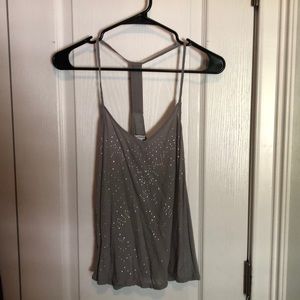 Gray crop top tank top